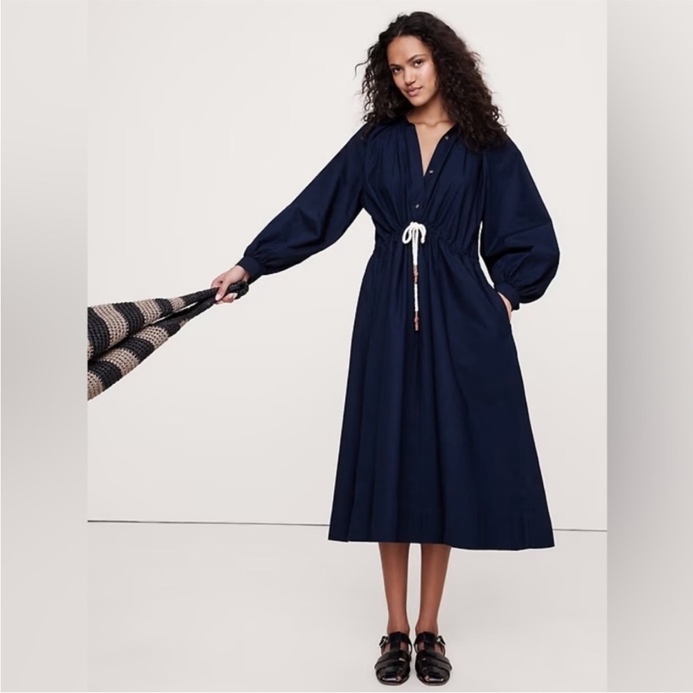 NWT! Banana Republic Cotton Poplin Midi Shirtdress 🛝 🪁